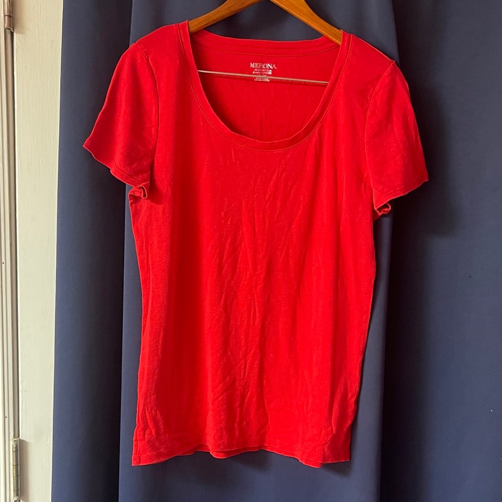 Merona Vibrant Red Short Sleeve Tee